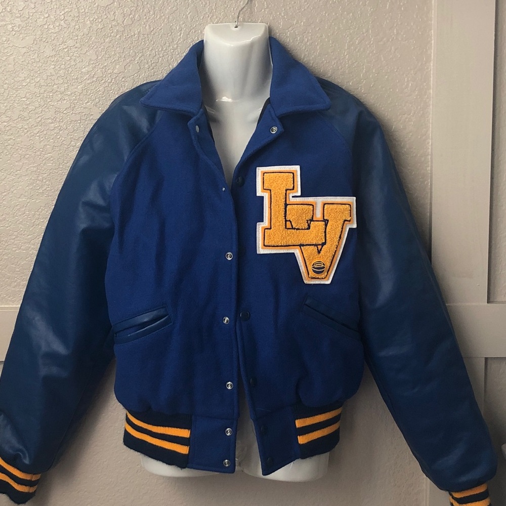 Mecca Blue and Gold letterman Jacket.